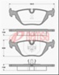 Remsa REAR DISC BRAKE PADS - BMW SERIES 3 E36 DB1245 UC