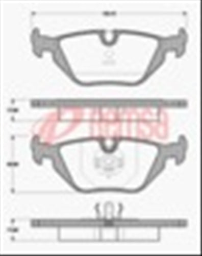 REAR DISC BRAKE PADS - BMW SERIES 3 E36 DB1245 UC 026530UC