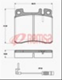 Remsa FRONT DISC BRAKE PADS - MERCEDES BENZ S CLASS 91-98 DB1248 E