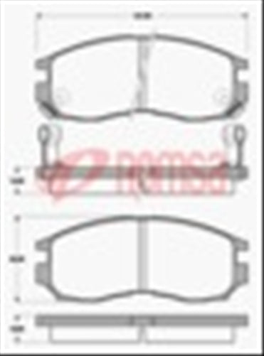 Remsa FRONT DISC BRAKE PADS - MITSUBISHI GALANT 91-96 DB1249 E