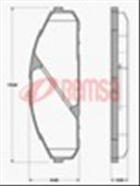 Remsa FRONT DISC BRAKE PADS - PATROL GQ 92-98 DB1257 E