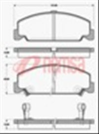 Remsa FRONT DISC BRAKE PADS - HONDA ODYSSEY 2.4L 98-99 DB1259 E
