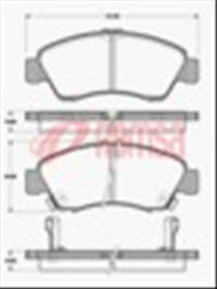Remsa FRONT DISC BRAKE PADS - HONDA CIVIC , CONCERTO DB1262 E