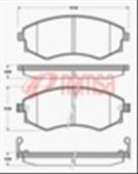 Remsa FRONT DISC BRAKE PADS - NISSAN SERENA C23 92-97 BD1263UC