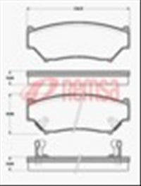 Remsa FRONT DISC BRAKE PADS - SUZUKI VITARA 89- DB1266 UC