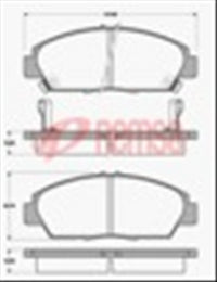 Remsa FRONT DISC BRAKE PADS - HONDA PRELUDE BB# 94-02 DB1268 E