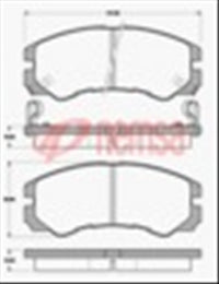 Remsa FRONT DISC BRAKE PADS - ISUZU TROOPER 92-95 DB1270 E