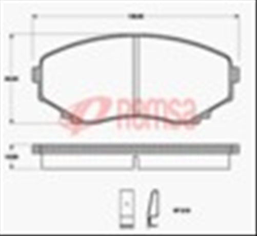FRONT DISC BRAKE PADS - MAZDA MPV 99- DB1274 E 039722