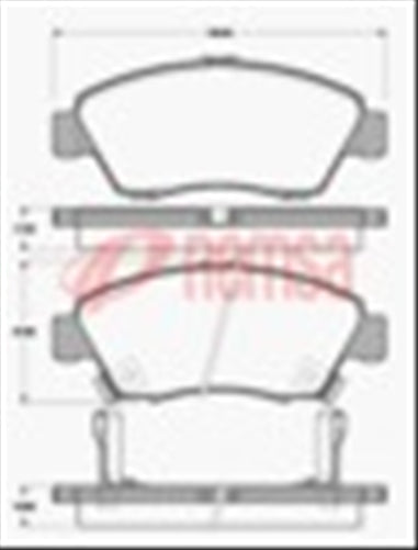 Remsa FRONT DISC BRAKE PADS - HONDA JAZZ 08- DB1286 UC