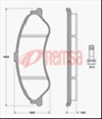 Remsa FRONT DISC BRAKE PADS - FORD FAL AUII,AUIII 00-02 DB1375 E