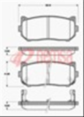 Remsa REAR DISC BRAKE PADS - KIA MENTOR 96-00 DB1466 E