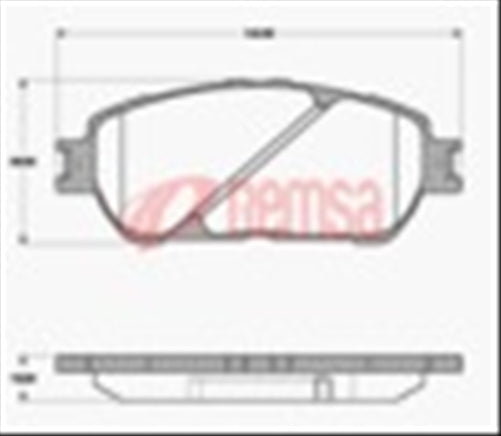 Remsa FRONT DISC BRAKE PADS - TOYOTA LEXUS MCV30R 01-06 DB1490 E