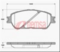 Remsa FRONT DISC BRAKE PADS - TOYOTA LEXUS MCV30R 01-06 DB1490 E