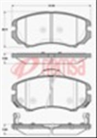 Remsa FRONT DISC BRAKE PADS - HYUNDAI ELANTRA 06-/SONATA 06- DB1504 UC
