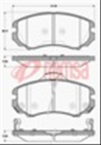 FRONT DISC BRAKE PADS - HYUNDAI ELANTRA 06-/SONATA 06- DB1504 UC 095302UC
