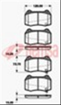 Remsa FRONT DISC BRAKE PADS - NISSAN 350Z (BREMBO) DB1520 E