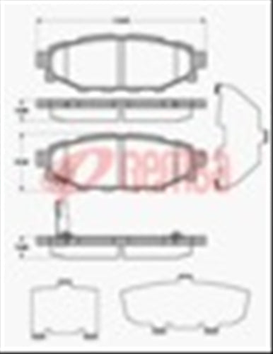 Remsa REAR DISC BRAKE PADS - SUBARU OUTBACK 03- DB1803 E