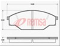 Remsa FRONT DISC BRAKE PADS - TOYOTA HILUX YN55,57,58 83-89 DB318 E