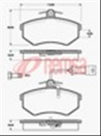 Remsa DB343 E FRONT DISC BRAKE PADS - AUDI / VW 80,90,100,200