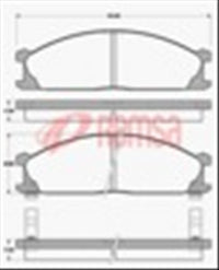 Remsa FRONT DISC BRAKE PADS - NISSAN NAVARA D22 4WD 97- DB438 UC