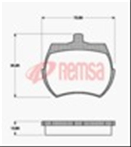 Remsa DB815 E FRONT DISC BRAKE PADS - VAUXHALL VIVA 71-72