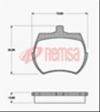 Remsa DB815 E FRONT DISC BRAKE PADS - VAUXHALL VIVA 71-72
