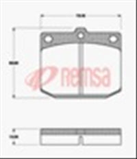 Remsa FRONT DISC BRAKE PADS - TOYOTA / NISSAN CORONA/200B DB86 E