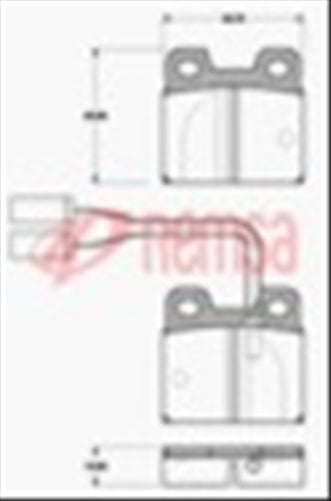 Remsa REAR DISC BRAKE PADS - ALFA,BMW,POR DB93 E