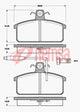 Remsa FDB364 E FRONT DISC BRAKE PADS - LANCIA DELTA PRISMA 83-