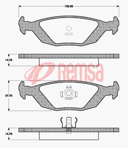 Remsa FDB506 E REAR DISC BRAKE PADS - SAAB 900 9000  87-94