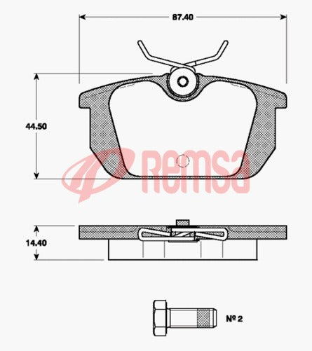 Remsa REAR DISC BRAKE PADS - FIAT UNO TBO  85- FDB409 E