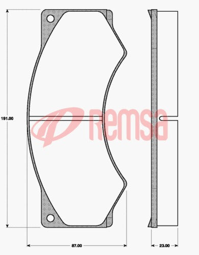 Remsa DISC BRAKE PADS DAF IVENCO LEYLAND