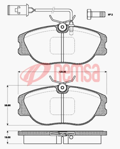 Remsa FDB542 E FRONT DISC BRAKE PADS - ALFA 164