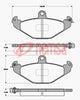 Remsa FDB878 E REAR DISC BRAKE PADS - CITROEN PEUGEOT RENAULT LAGUNA  87-