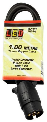 LED AUTO LAMPS LED TRAILER CONNECTOR LEAD 7 PIN 1 MTR