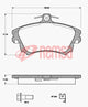 Remsa FRONT DISC BRAKE PADS - MITSUBISHI COLT 06-13 DB1381 E