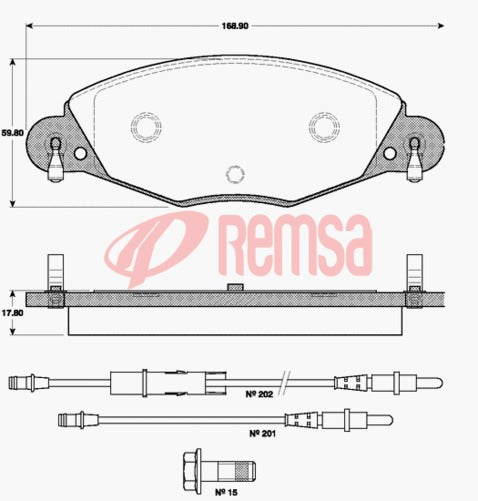 Remsa FDB1412 E FRONT DISC BRAKE PADS - CITROEN PEUGEOT RENAULT C5 01-