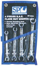 SP Tools SPANNER SET FLARE 4PCE SAE