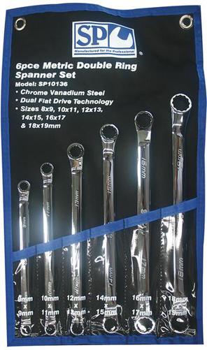 SP Tools SPANNER SET RING 6 PCE METRIC