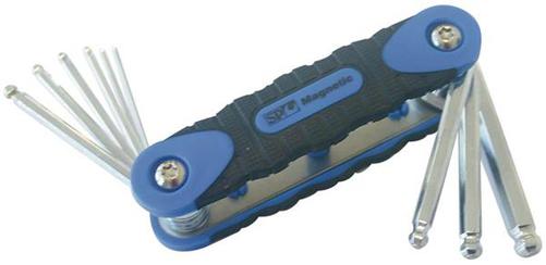 SP Tools HEX KEY SET 8PCE SAE BALL DR FOLD MAG