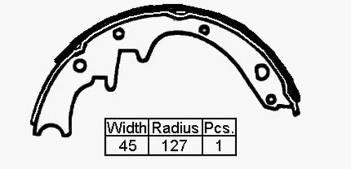 BINDONS BRAKE SHOE SET REAR F0RD FALCON FAIRLANE 65-88