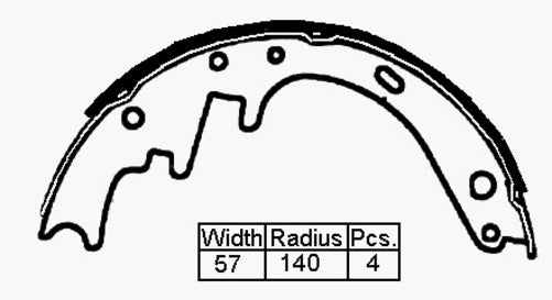 RDA SHOE SET - BRAKE