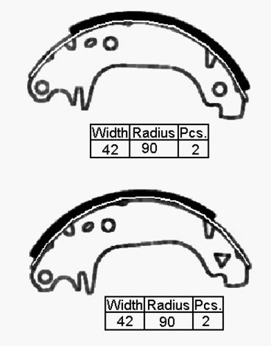 Bendix BRAKE SHOES - PEUGEOT 309 BENDIX 86-89