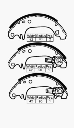 Bendix BRAKE SHOES - PEUGEOT 309 BENDIX 89-