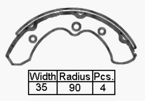 TINKR BRAKE SHOES - DAIHATSU 360