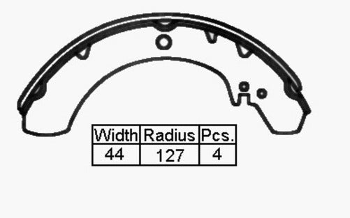 RDA BRAKE SHOE FRONT DAIHATSU FEROZA 79-84