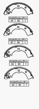 XP BRAKE SHOE REAR NISSAN  180 X 30