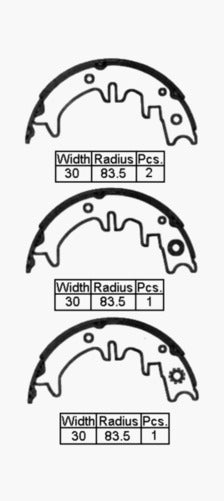 VETTO BRAKE SHOE  H TOYOTA  Corona Celica 167 X 30M