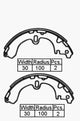 XP BRAKE SHOE REAR - TOYOTA COROLLA EE9# AR9# 87-20
