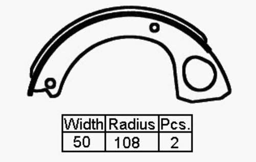 VETTO BRAKE SHOE HAND ISUZU FFR 03- 216 X 50MM